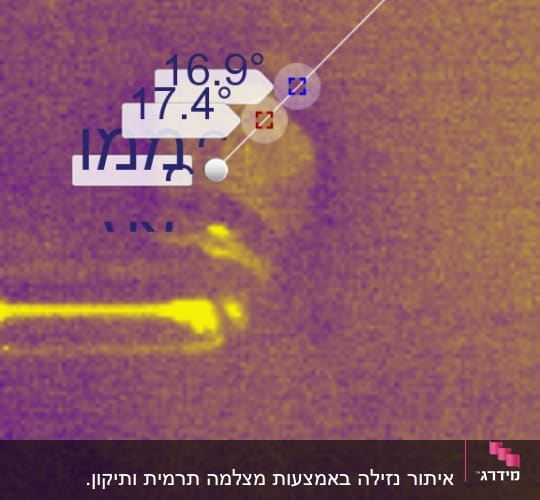 תמונה תרמית עם מדידת טמפרטורה של 16.9 מעלות
